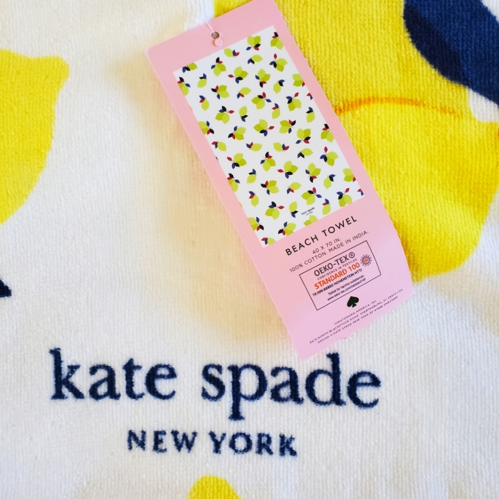 kate spade lemon beach towel - Picture 3 of 4